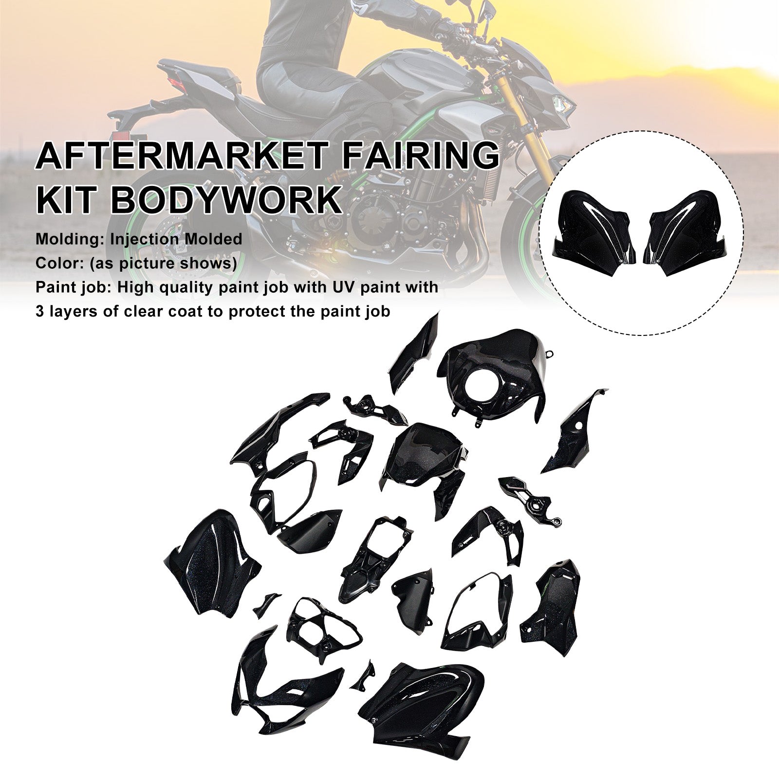 Amotopart 2025-2026 Kawasaki Z900 Fairing Kit Collection
