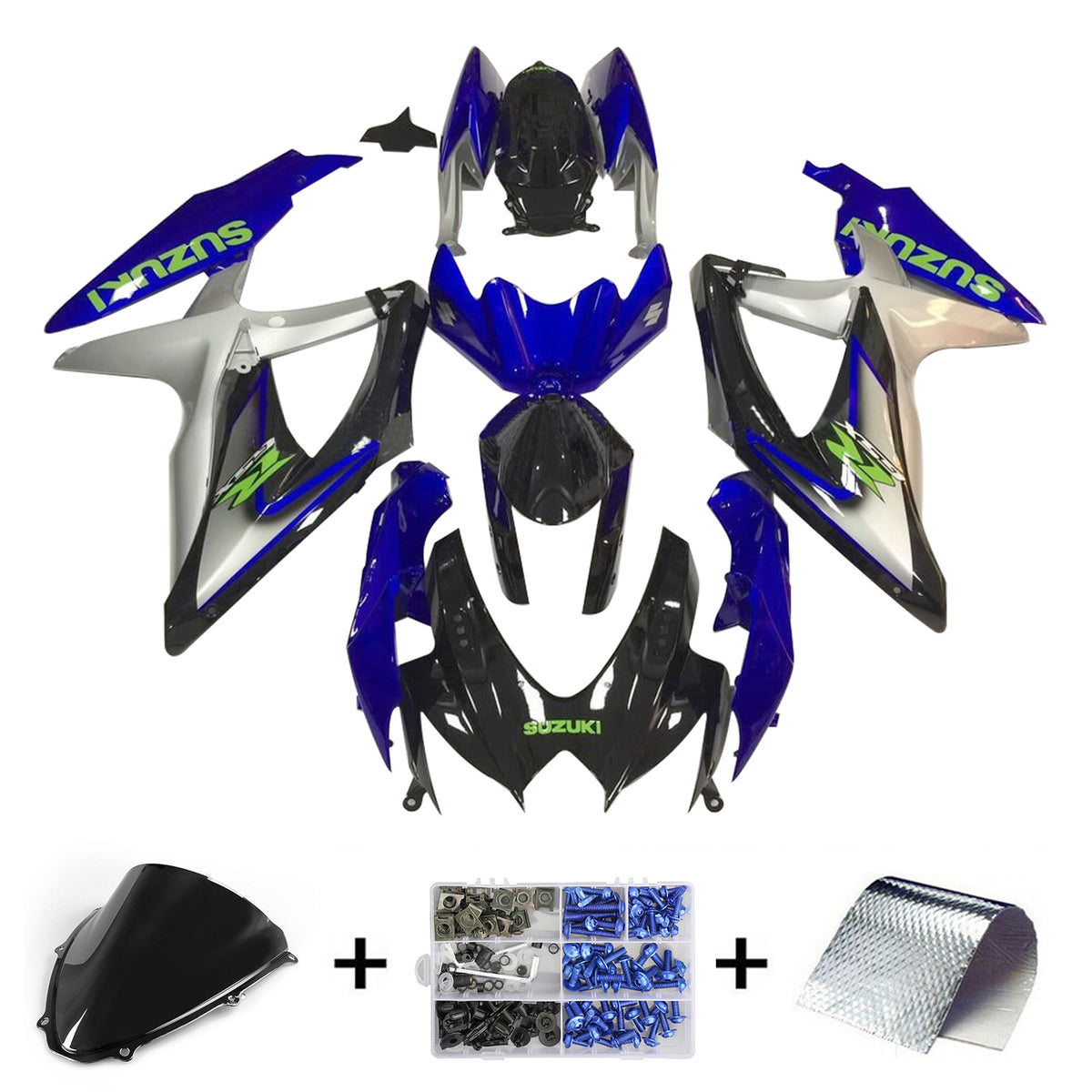 Amotopart 2006-2007 K6 GSXR 600/750 Suzuki Blue&Silver Fairing kit