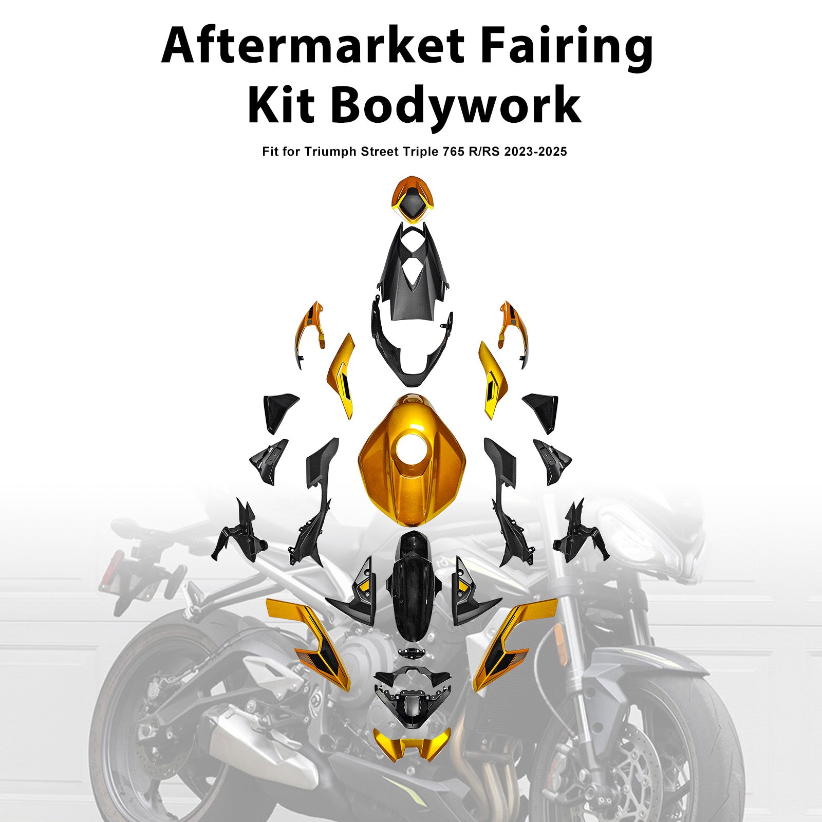 Amotopart 2023–2025 Triumph Street Triple 765 R/RS Verkleidungsset-Kollektion