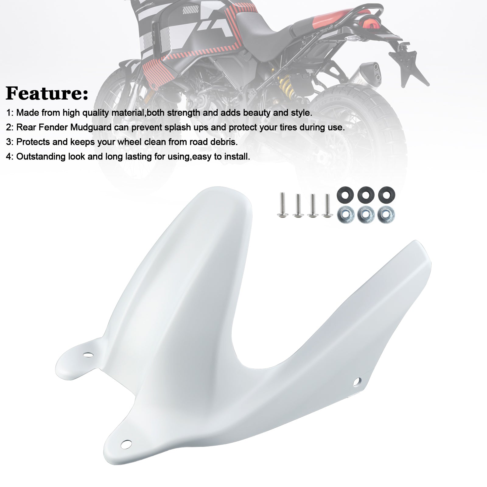 22-23 Ducati Desert X Rear Fender Mudguard Fairing Cowl