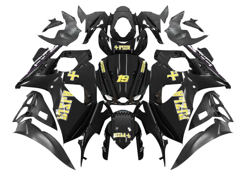 Amotopart 2009-2016 Suzuki GSXR1000 Black Yellow Fairing Kit
