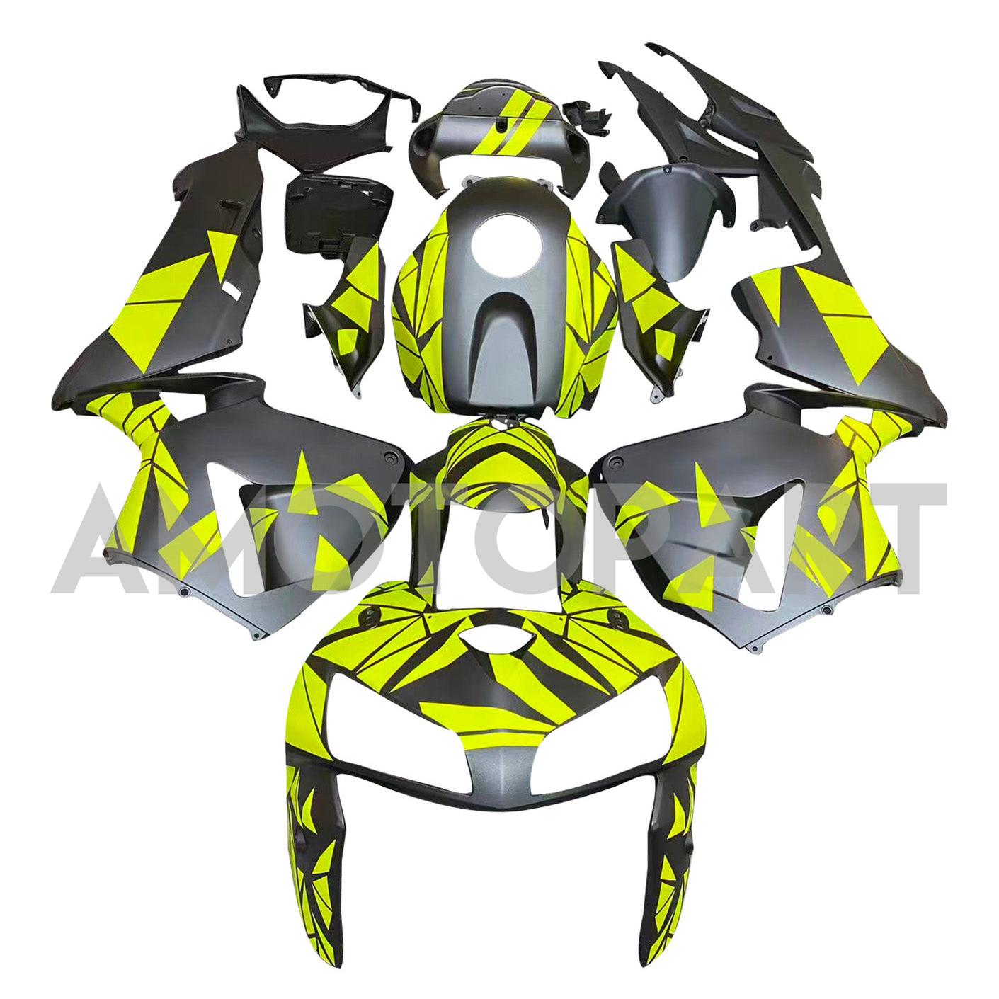 Amotopart 2005-2006 Honda CBR600RR Green Black Fairing Kit