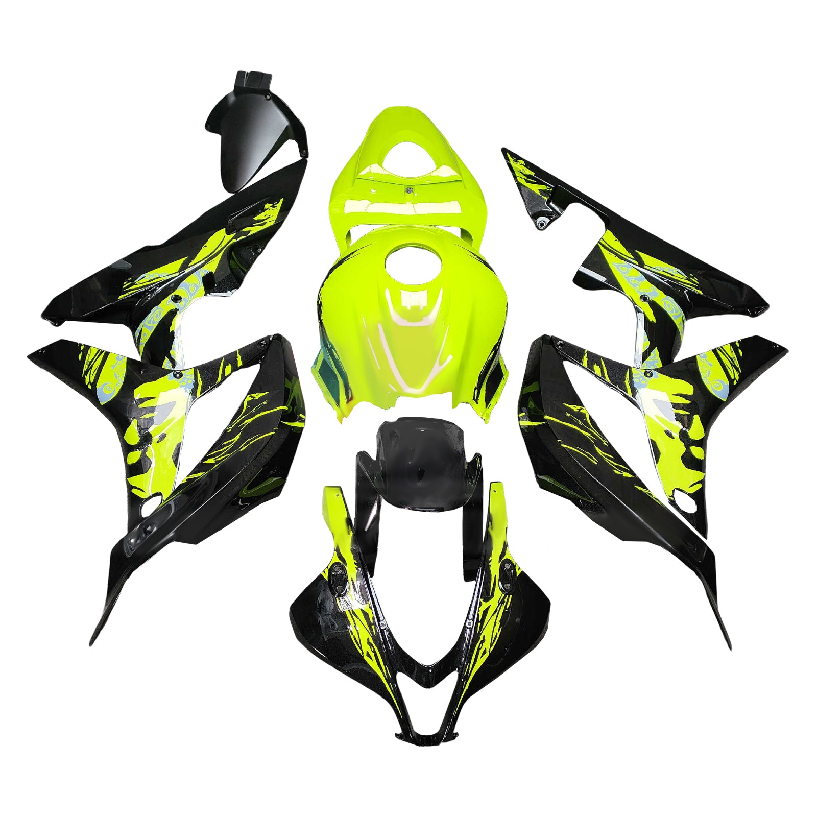 Amotopart 2007-2008 Honda CBR600RR Žlutá černá kapotáž