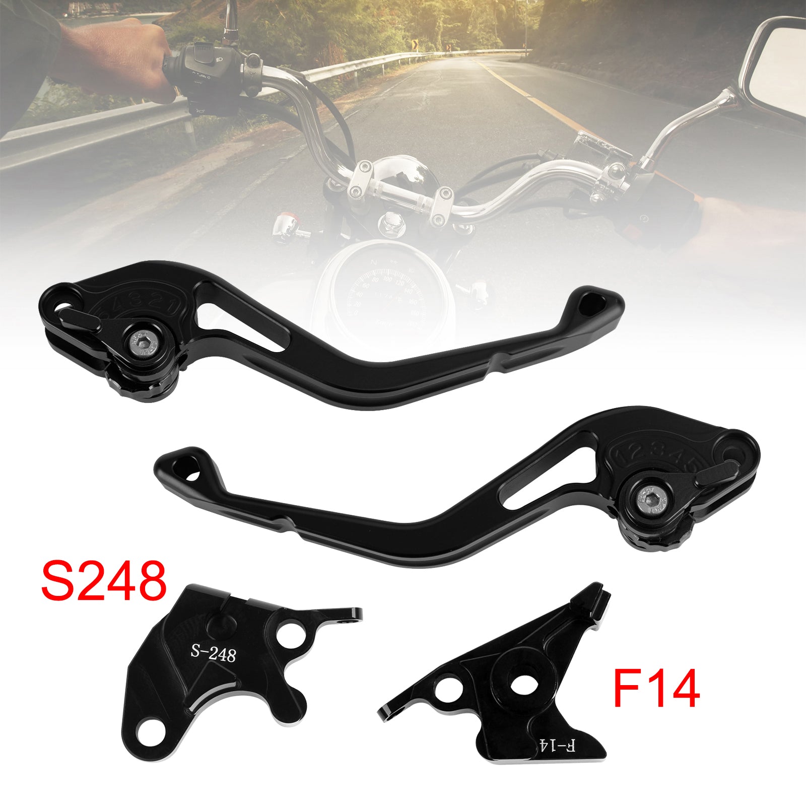Suzuki GSXR600 750 1000 DL650 GSR600 Sort NY kortkoblingsbremsegreb