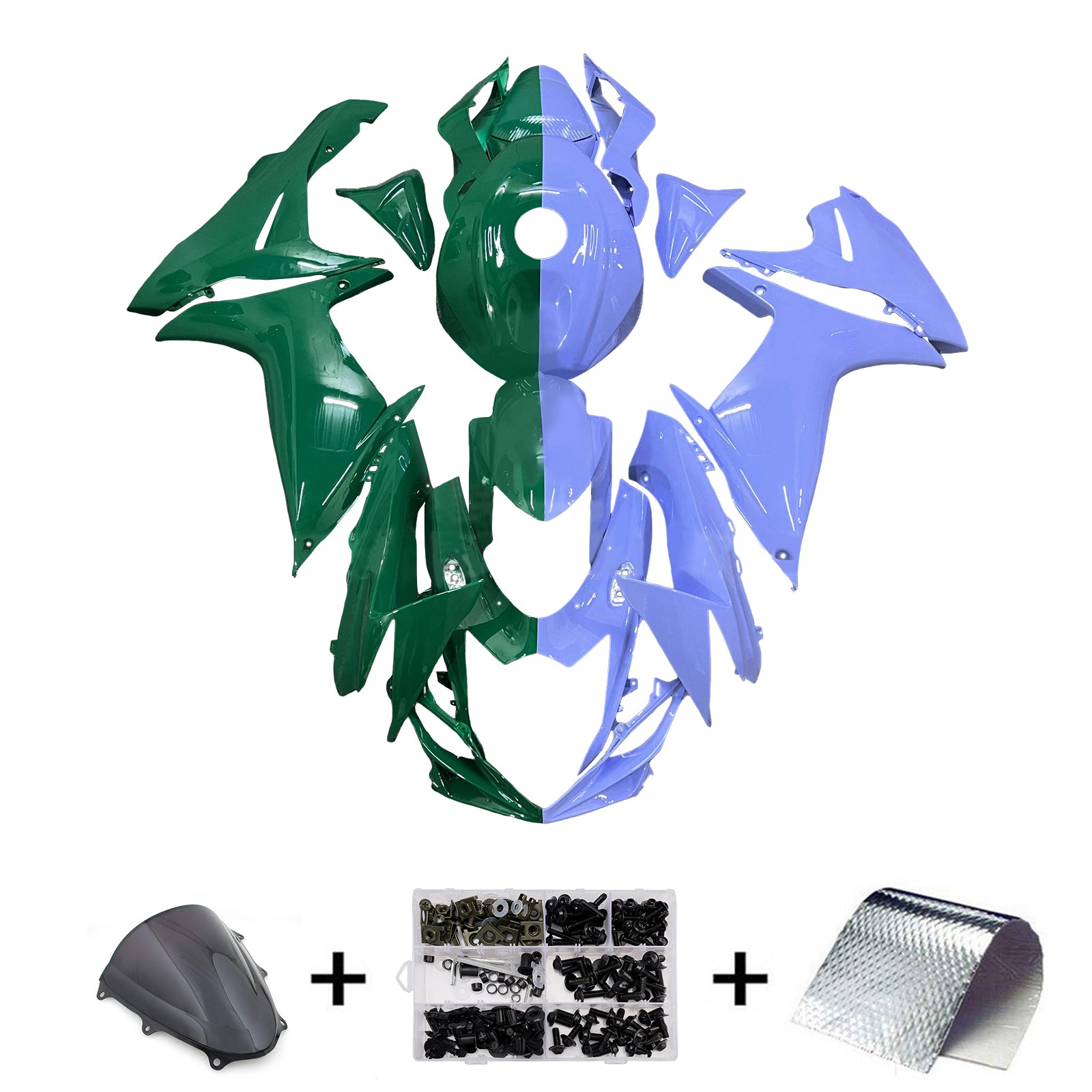 Amotopart 2011-2025 Suzuki GSXR 600/750 Hellblau Green Abzugskit