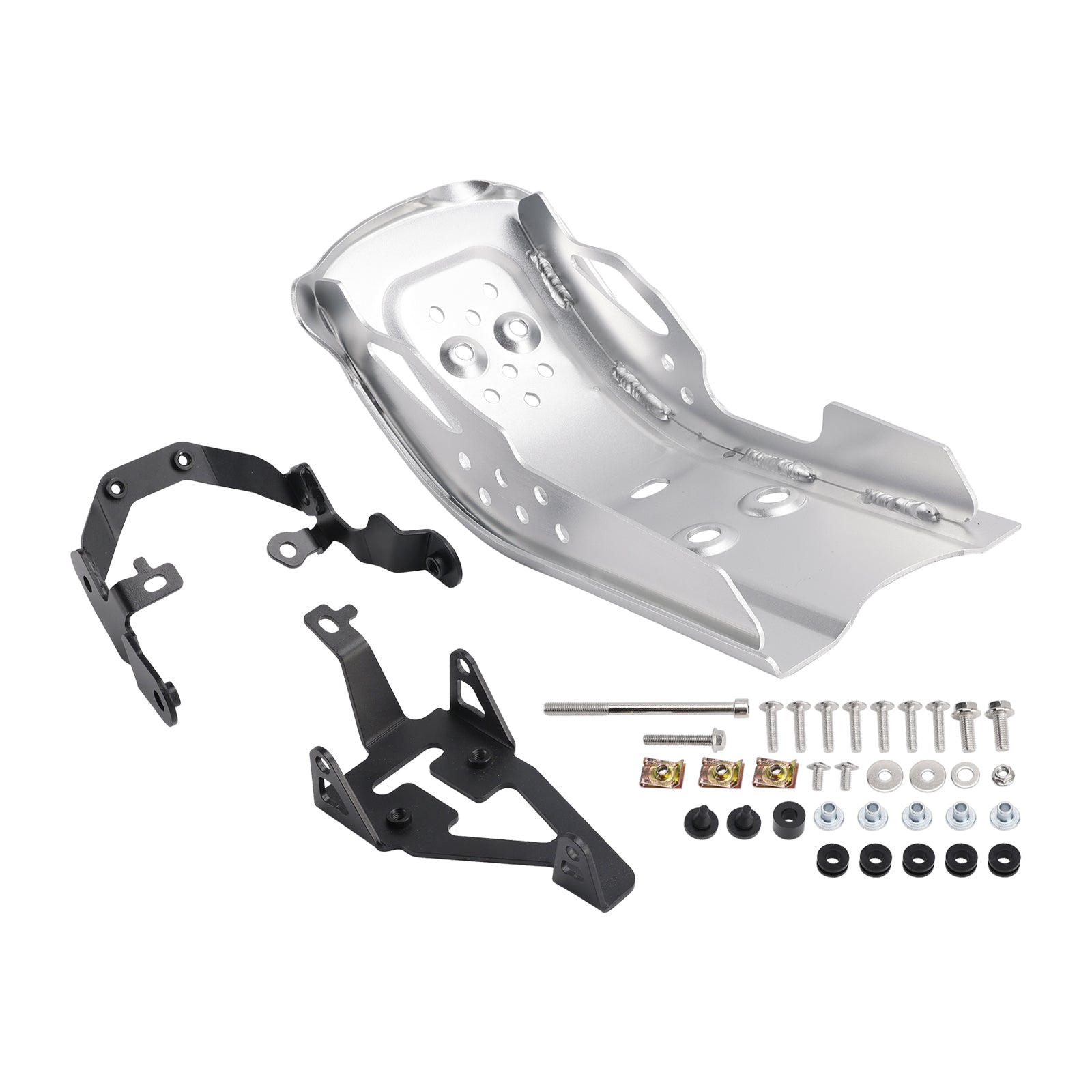 2024-2026 Speed ​​400 Scrambler 400 X Protector de cárter de aluminio Placa protectora plateada