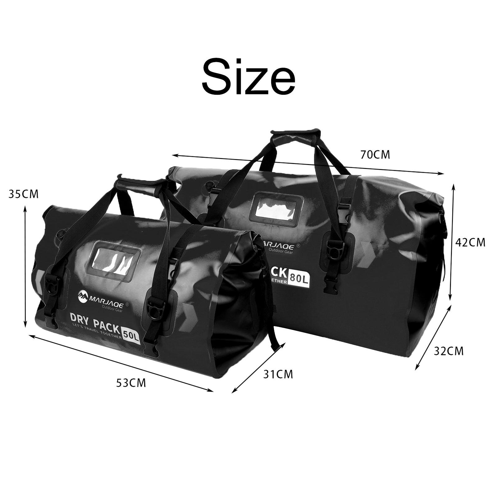 Motorcycle Universal Saddlebag Side Storage Tail Bag Pu Luggage 80L Black