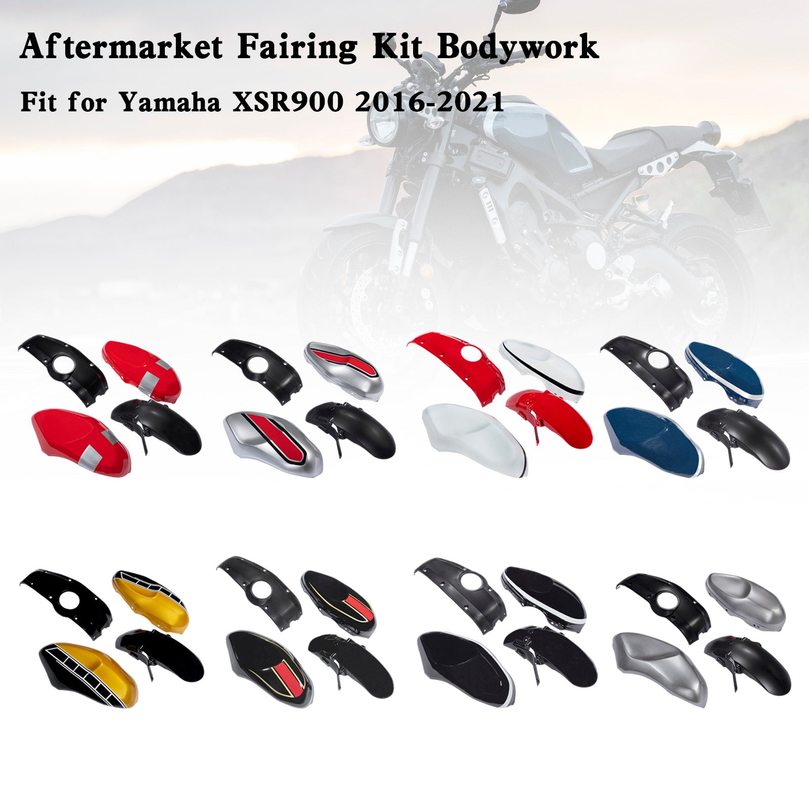 Amotopart 2016-2021 Yamaha XSR900 Fairing Kit