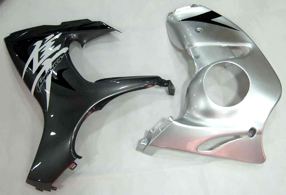 Amotopart 2008-2020 Kit carena Suzuki Hayabusa GSX1300R grigio e argento