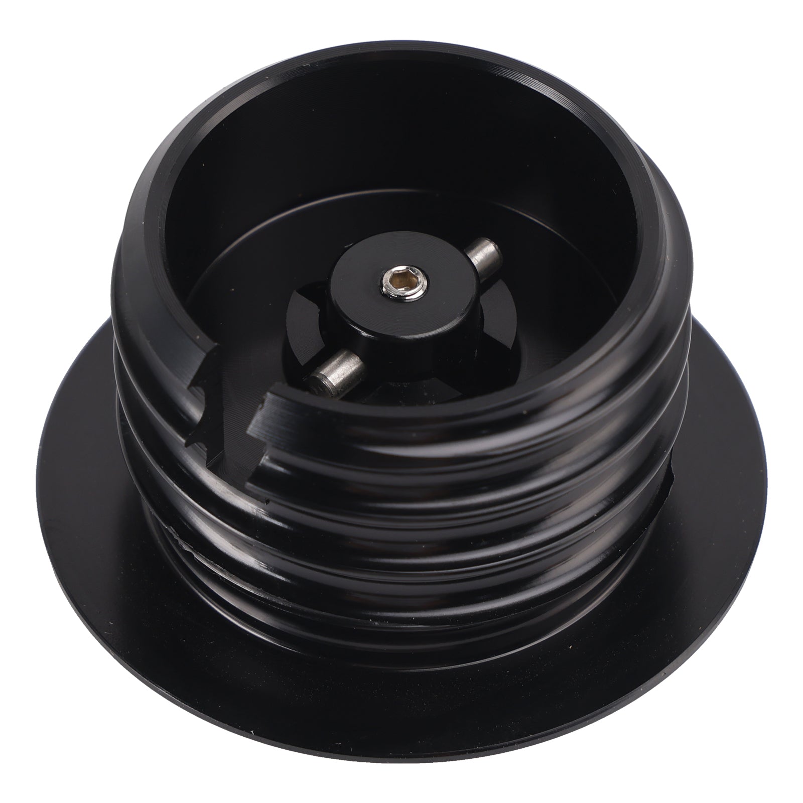 1982-2010 Softail Dyna Road King FXR Black Pop-Up Gas Cap Set Vented