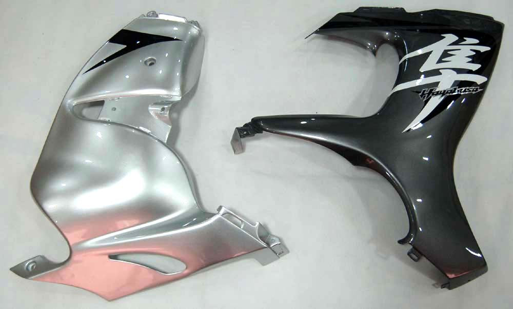 Amotopart 2008-2020 Kit carena Suzuki Hayabusa GSX1300R grigio e argento