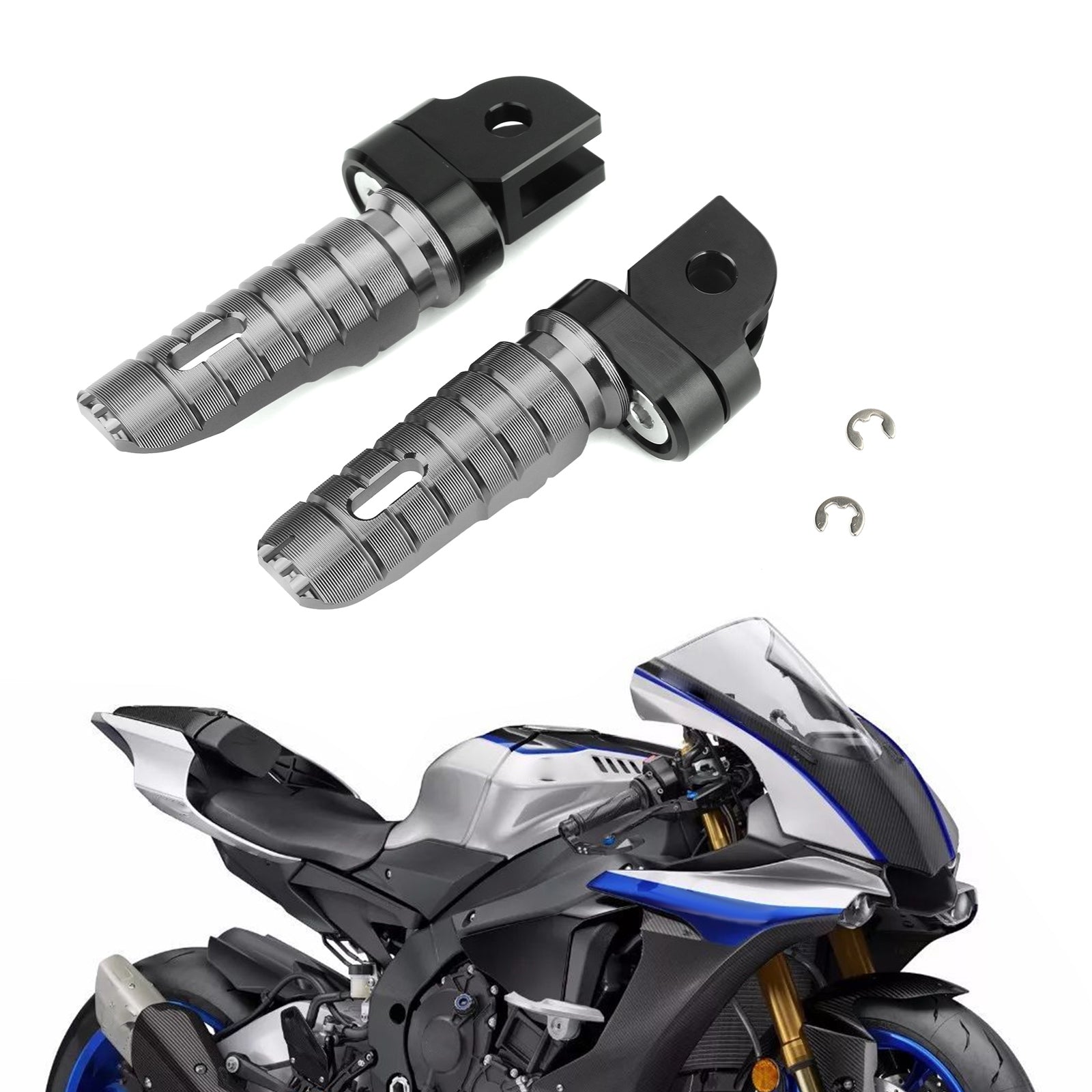 YAMAHA FZ-07 FZ-09 FJ-09 FZ-10 XSR 700 900 FZ8 Pedane anteriori in titanio Pedane