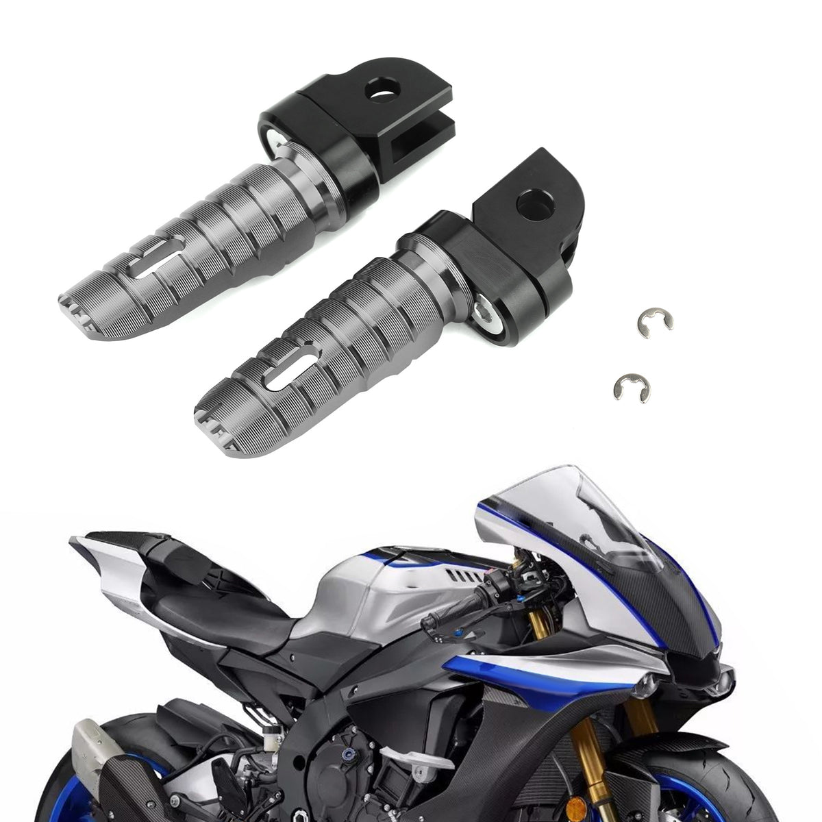 ヤマハ FZ-07 FZ-09 FJ-09 FZ-10 XSR 700 900 FZ8 チタンフロントフットレスト フットペグ