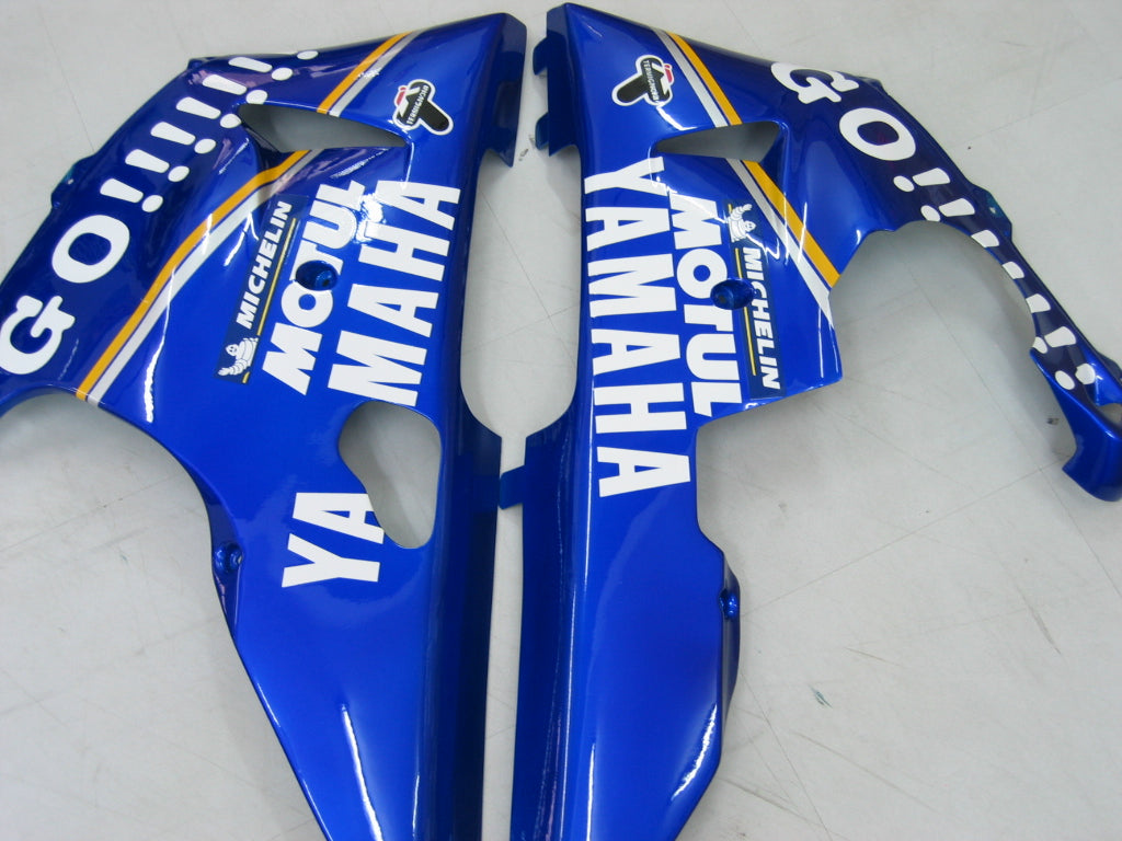 Amotopart 2000-2001 Yamaha YZF 1000 R1 Blue&White Style1 Fairing Kit