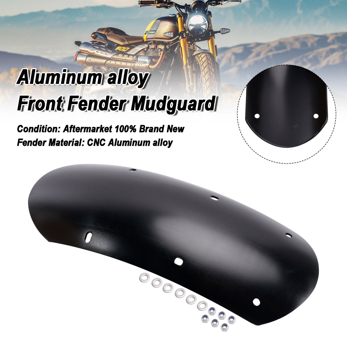 2026-2027 Street Scrambler 900 Aluminum alloy Front Mudguard