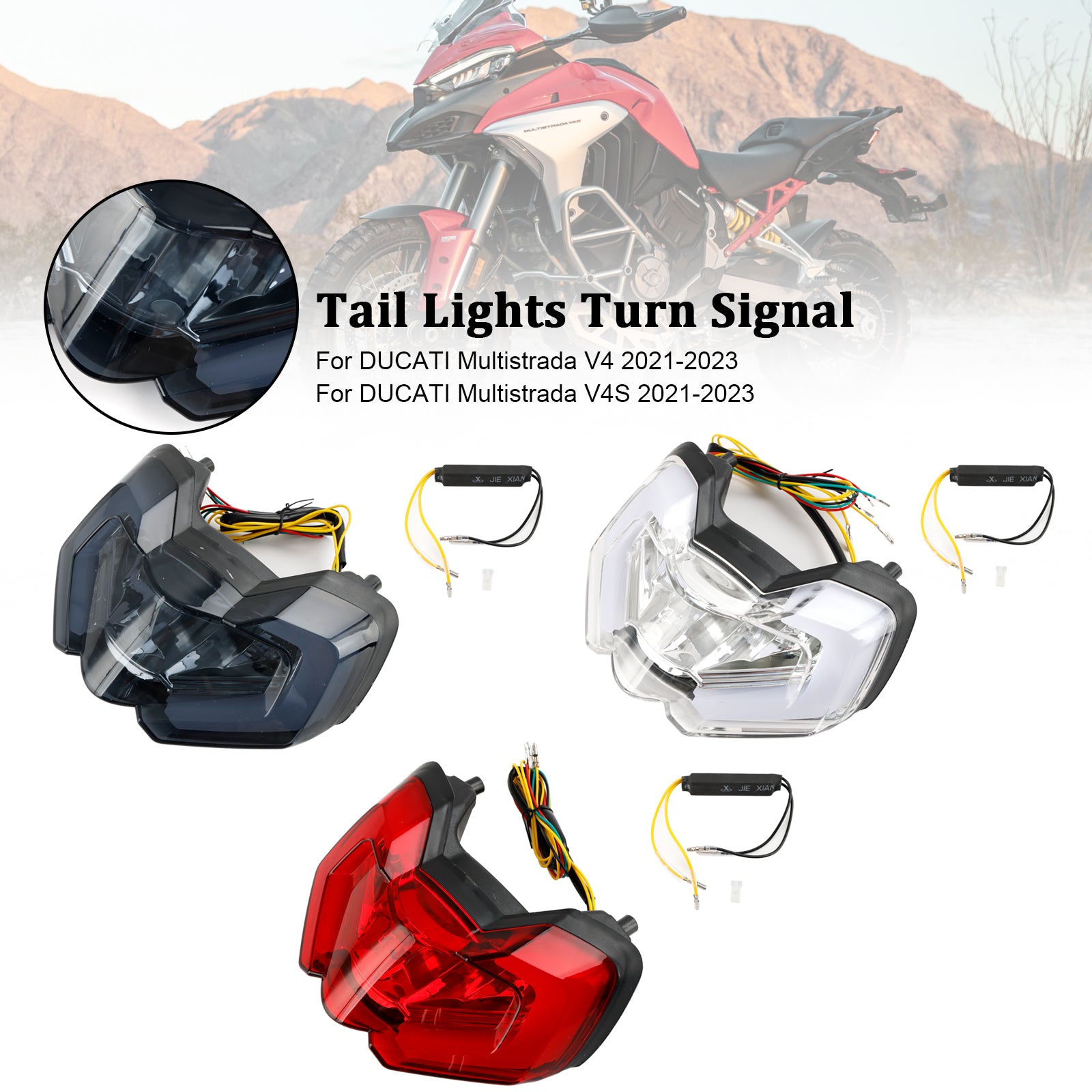 Luz trasera intermitentes integradas para DUCATI Multistrada V4S V4 110 21-23