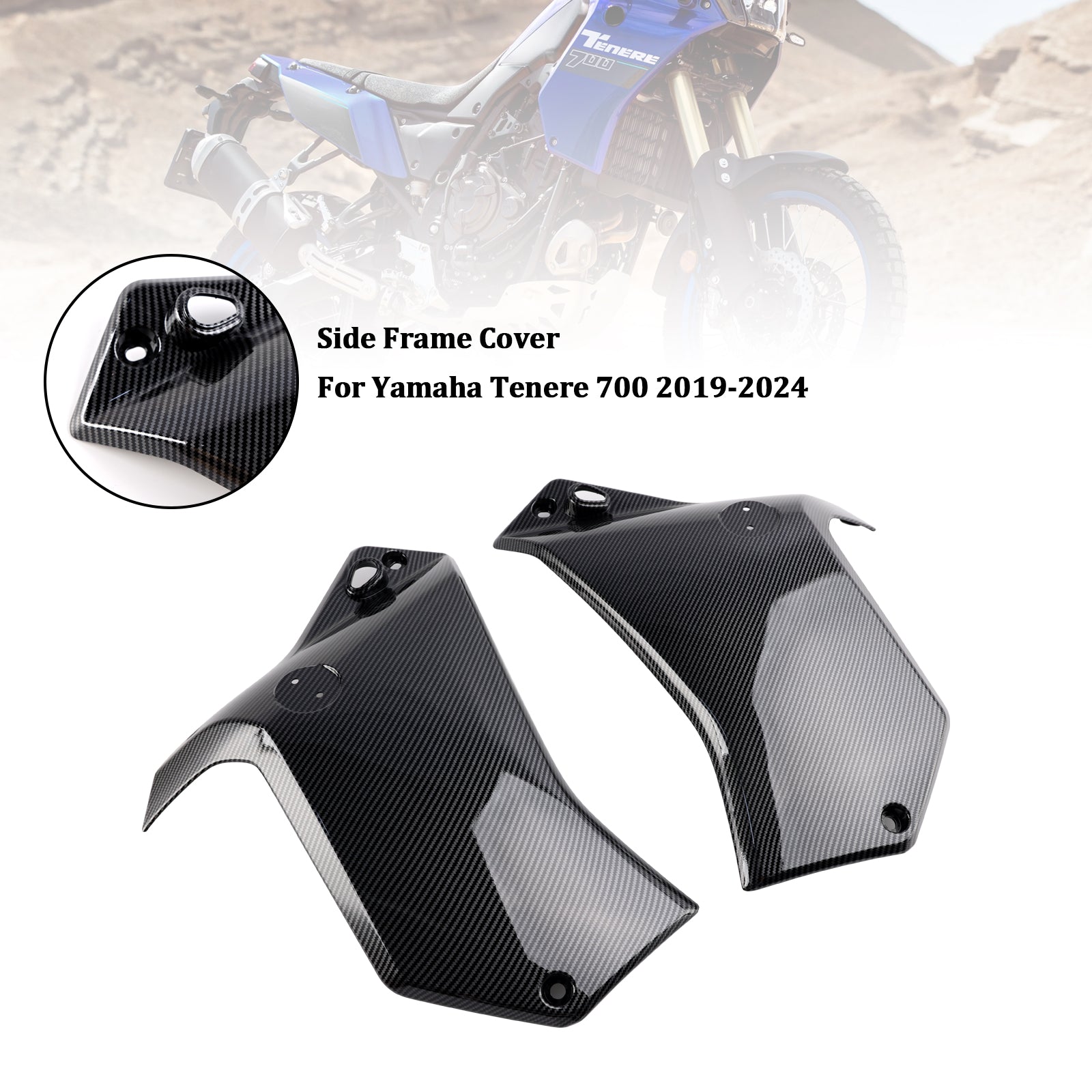 2019-2024 Yamaha Tenere 700 Side Frame Panel Protector Fairings Cover