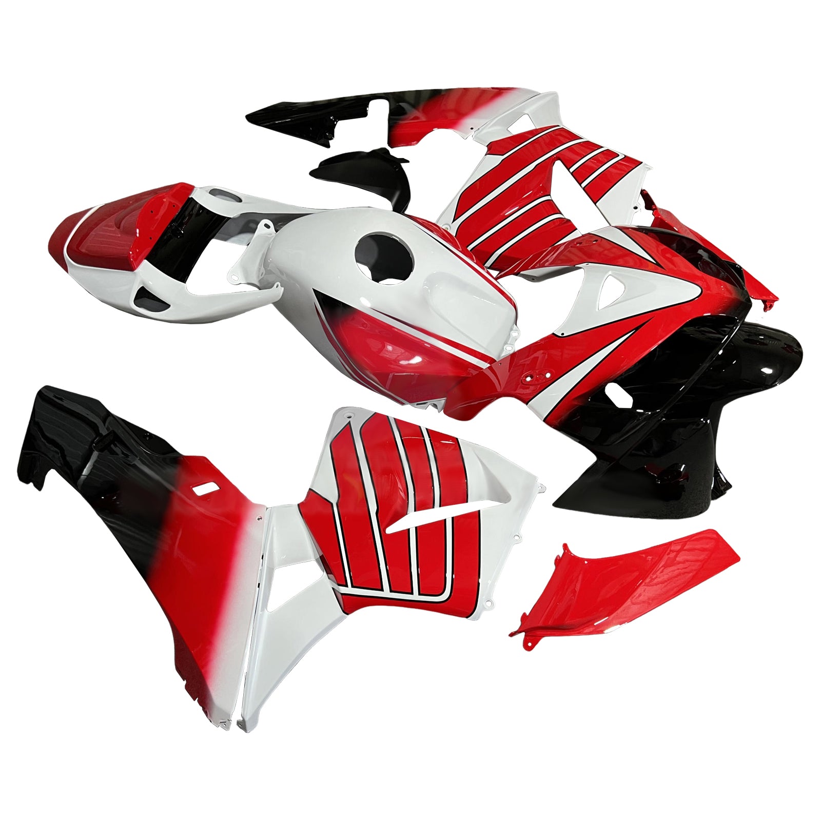 Amotopart 2005-2006 Honda CBR600RR Red White Fairing Kit