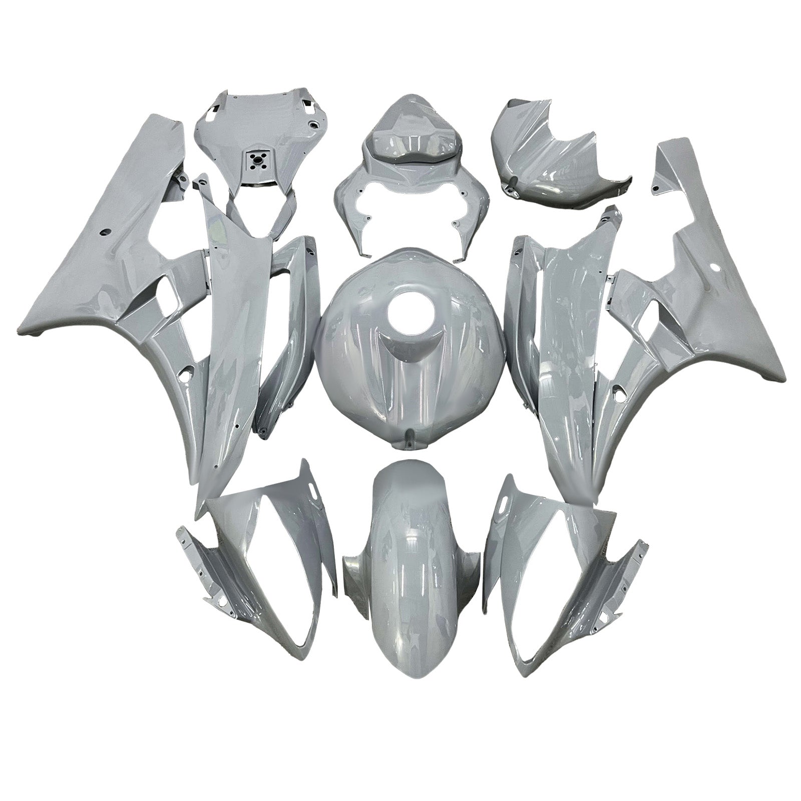 Amotopart 2006-2007 Yamaha YZF-R6 Grey Fairing Kit