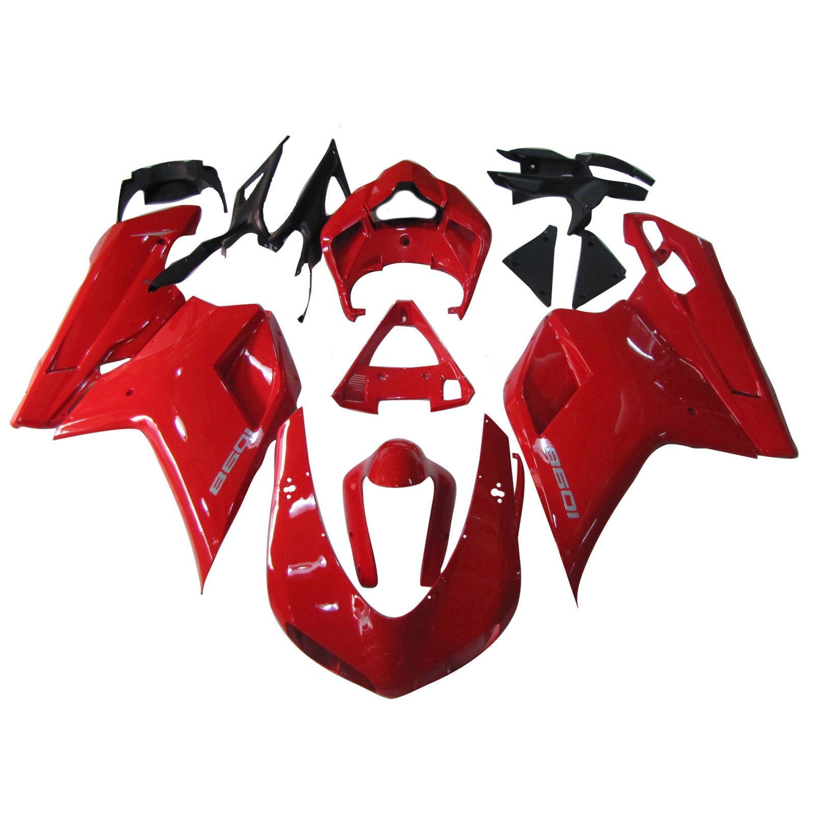 Amotopart All Years Ducati 1098 Red Fairing Kit