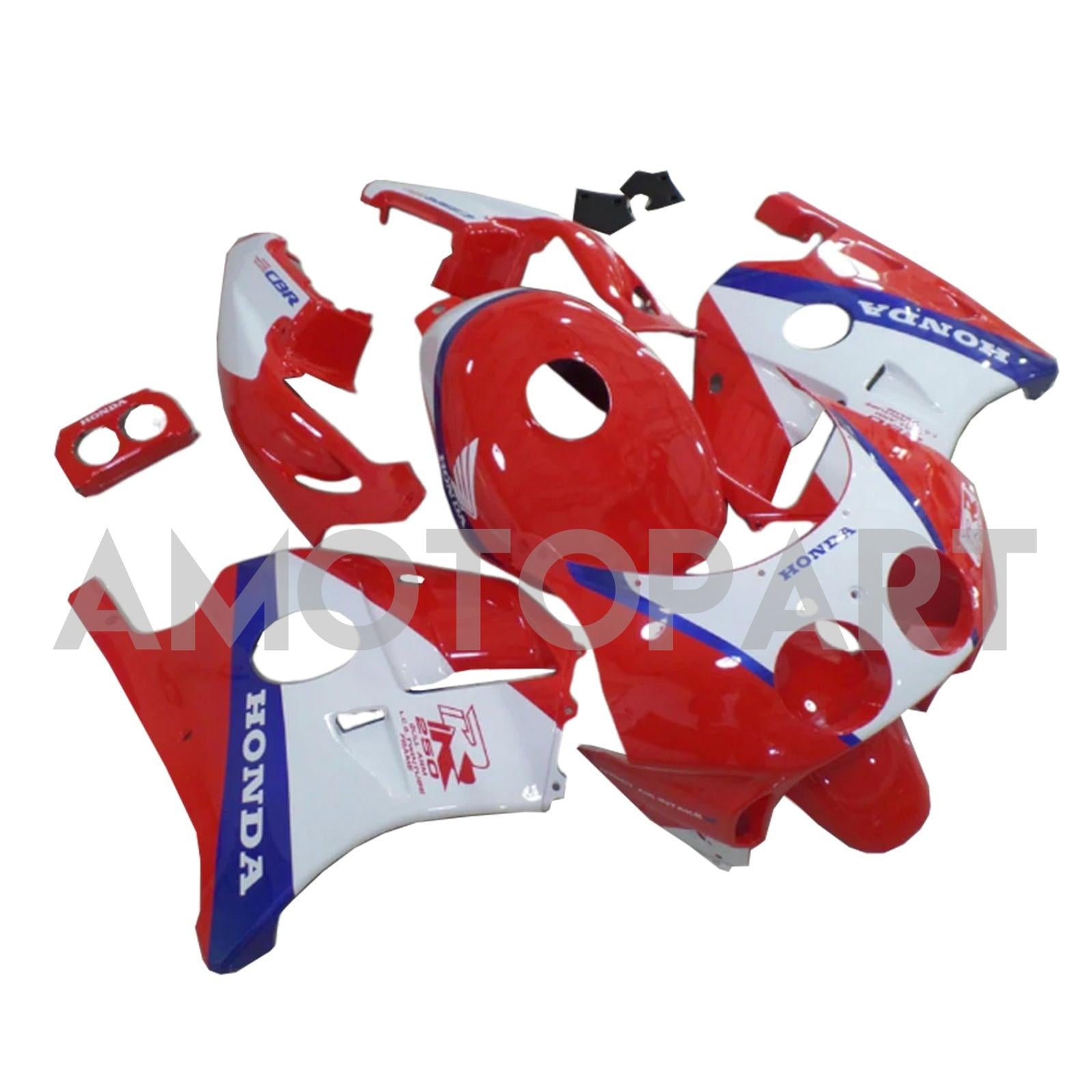 Amotopart 1990-1998 Kit carena Honda CBR250RR MC22 rosso bianco