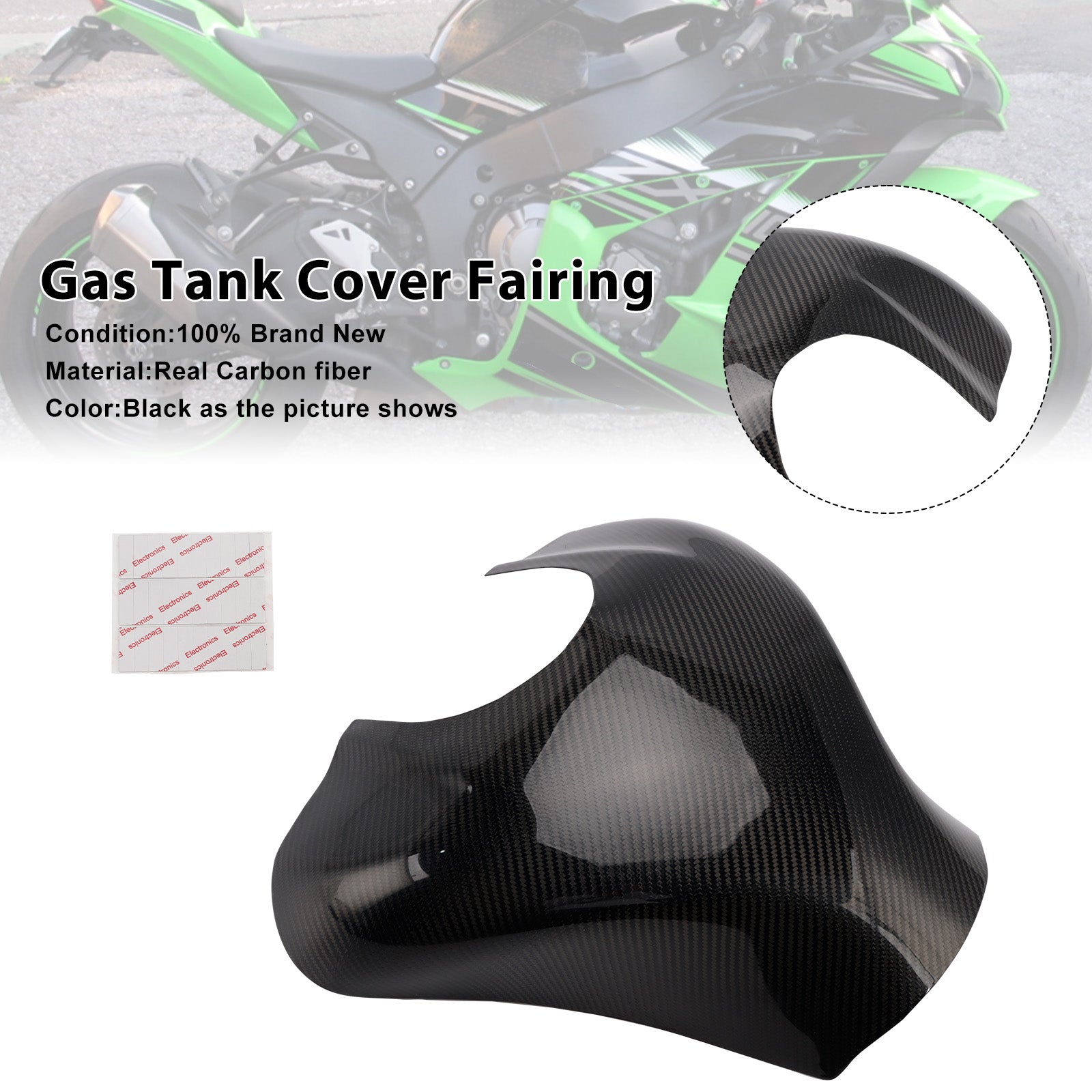 Kawasaki ZX-10R 2011-2015 Real Carbon Fiber Tank Cover Fairing