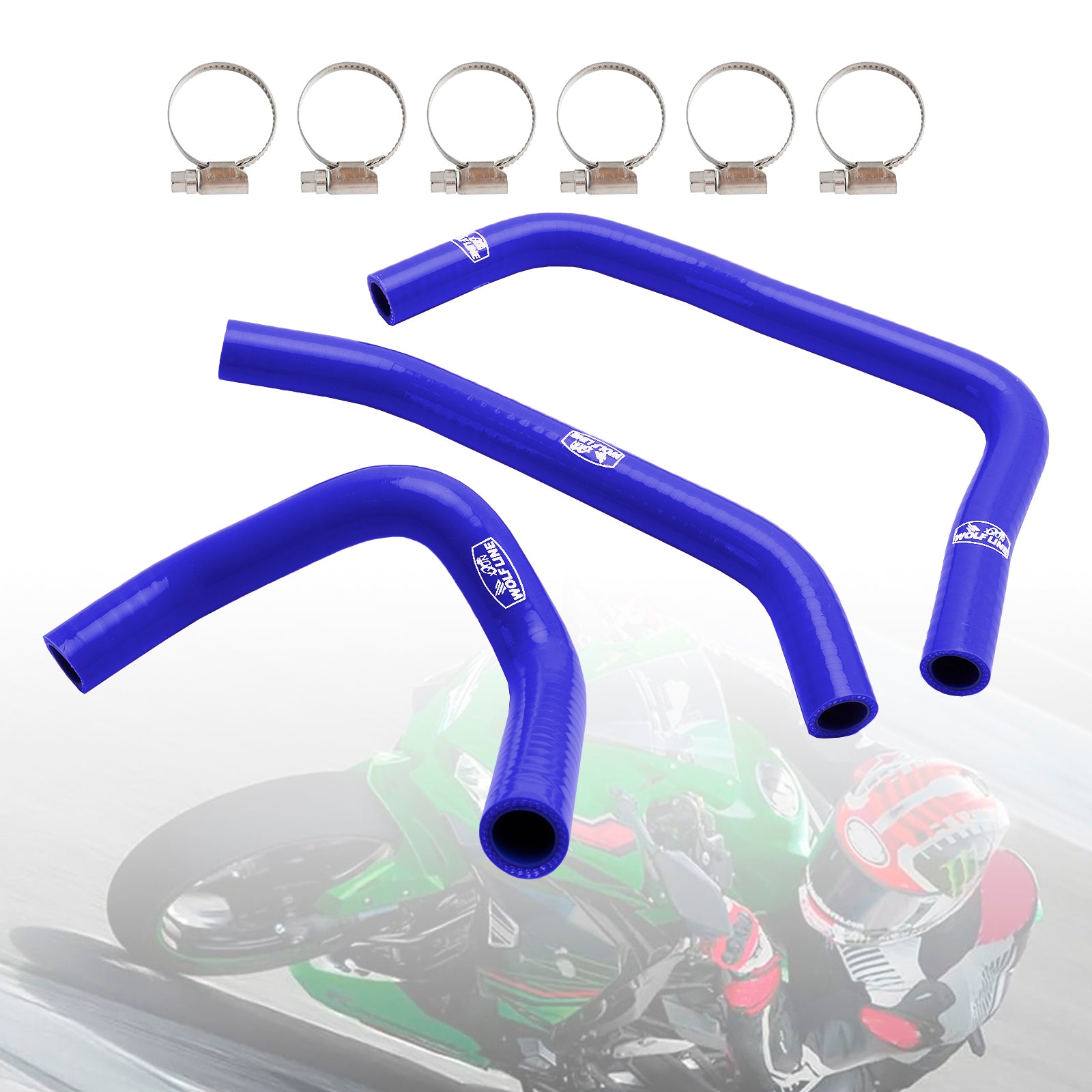 23-24 Kawasaki ZX4R ZX-4RR Silicone Radiator Coolant Hose Kit