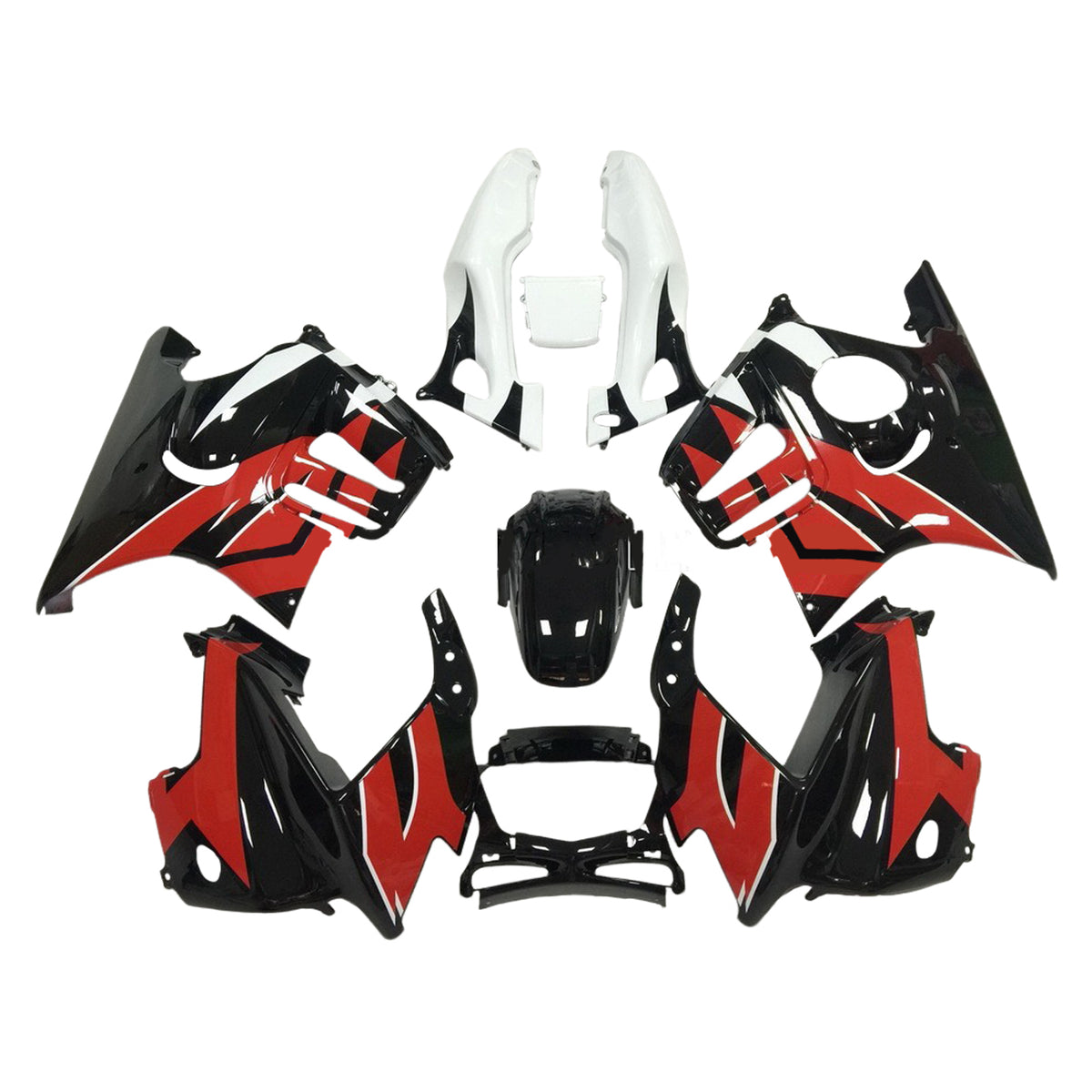 Amotopart 1995-1996 Honda CBR600 F3 Kit de carenado negro rojo blanco