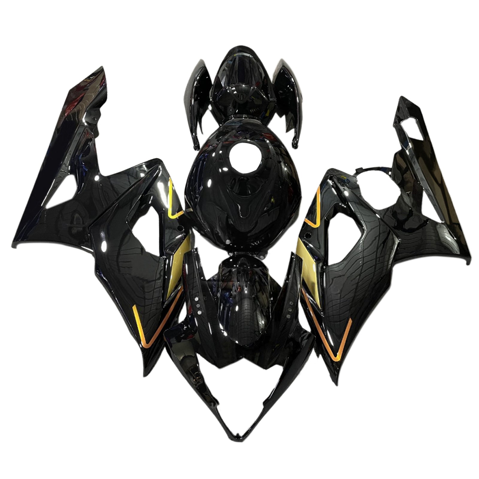 Amotopart 2005-2006 Suzuki GSXR1000 Black Gold Line Abkehle Kit