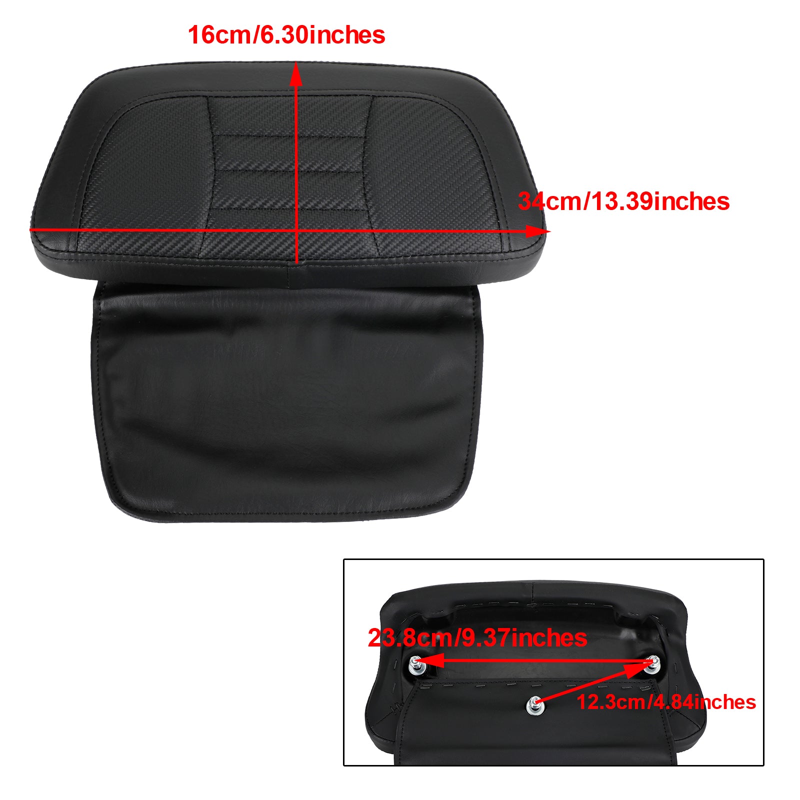 Chopped Pack Trunk Backrest Pad fit for Tour Pack Touring FL Road Glide 2014-Up