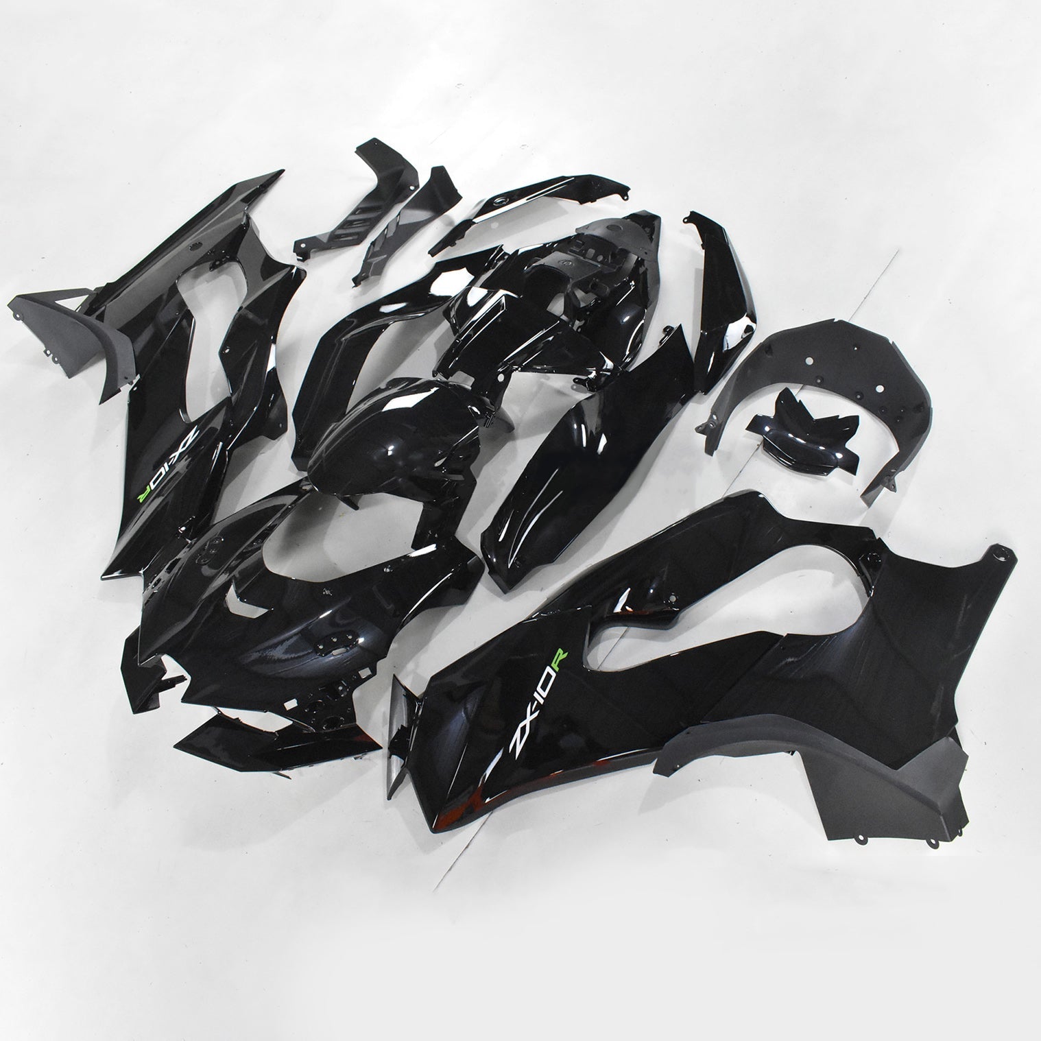 Amotopart 2021-2024 Kawasaki ZX10R ZX10RR schwarze Verkleidung