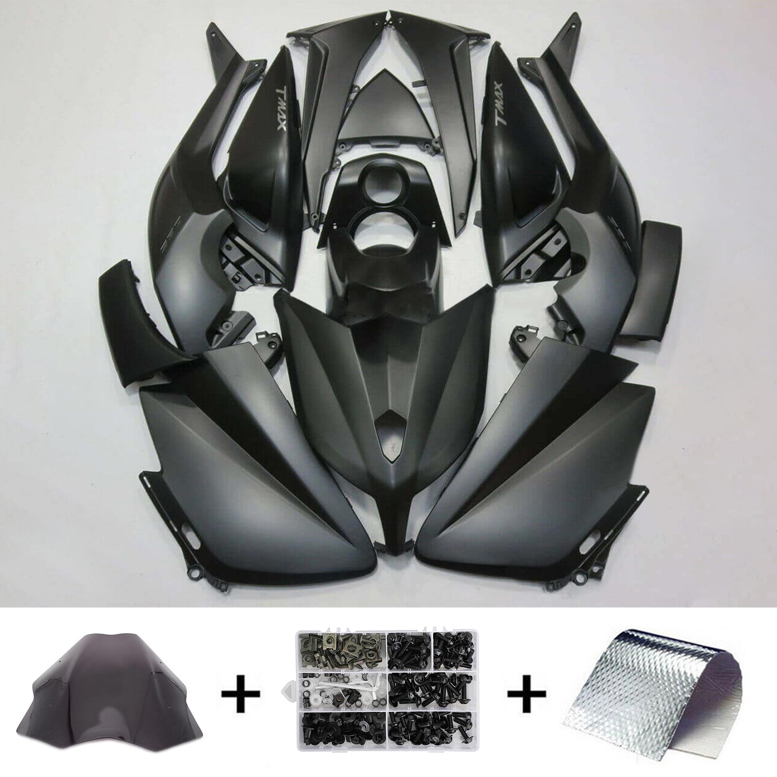 Amotopart 2012-2014 Yamaha T-Max TMAX530 Kit de carenado negro