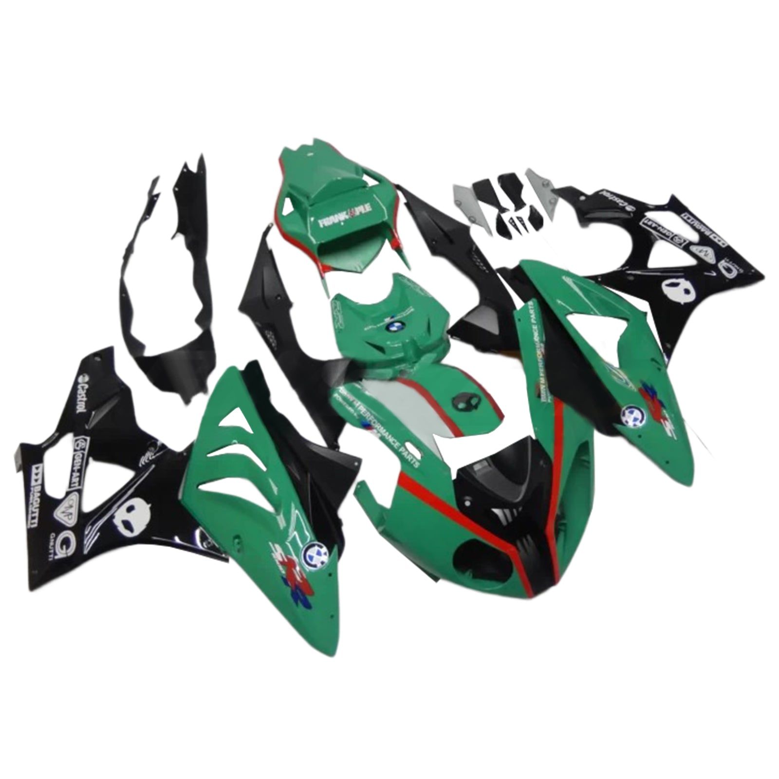 Amotopart BMW S1000RR 2009-2014 Green Fairing Kit