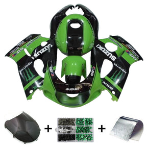 Amotopart Suzuki GSXR600 1996-2000 GSXR750 1996-1999 Green&Black Fairing Kit