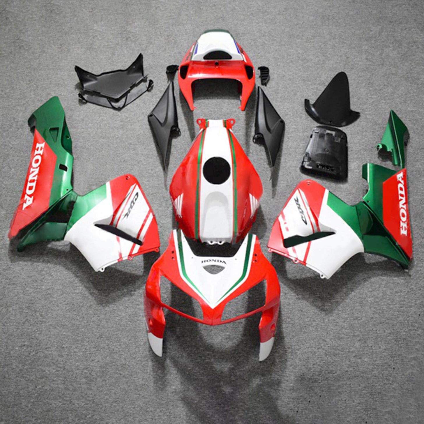 Amotopart 2005-2006 Honda CBR600RR Kit de carenado rojo blanco verde