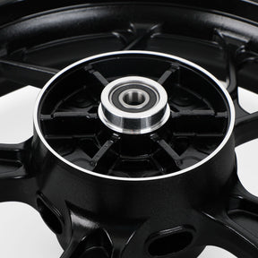 Komplette schwarze Vorder- und Hinterradfelge für Yamaha YZF R3 2015-2022 NEU