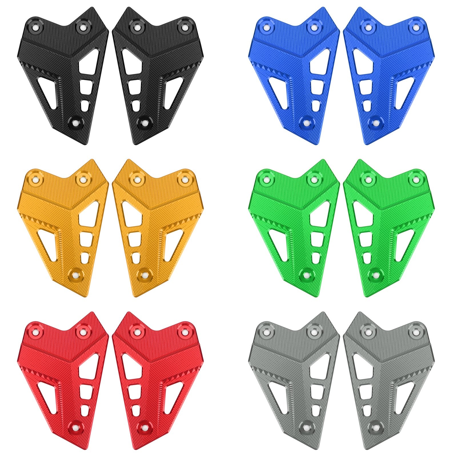 17-21 Kawasaki Z900 FootPeg Footrest Heel Plates Guard Protector Set B