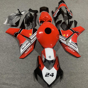 Amotopart 2008-2011 Kit carena Honda CBR1000RR rosso e bianco Style2