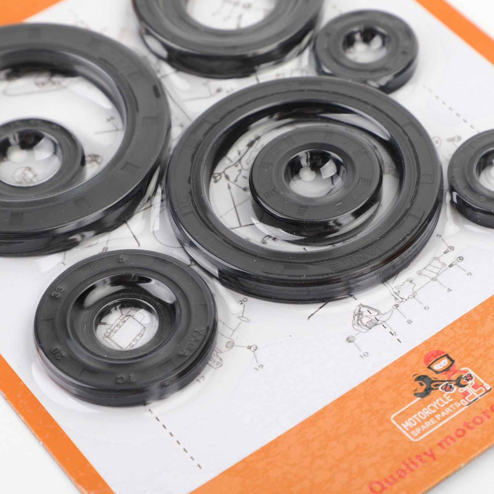 10pcs 02-06 Honda CRF450R Off-Road Complete Engine Oil Seal Crankcase Kit