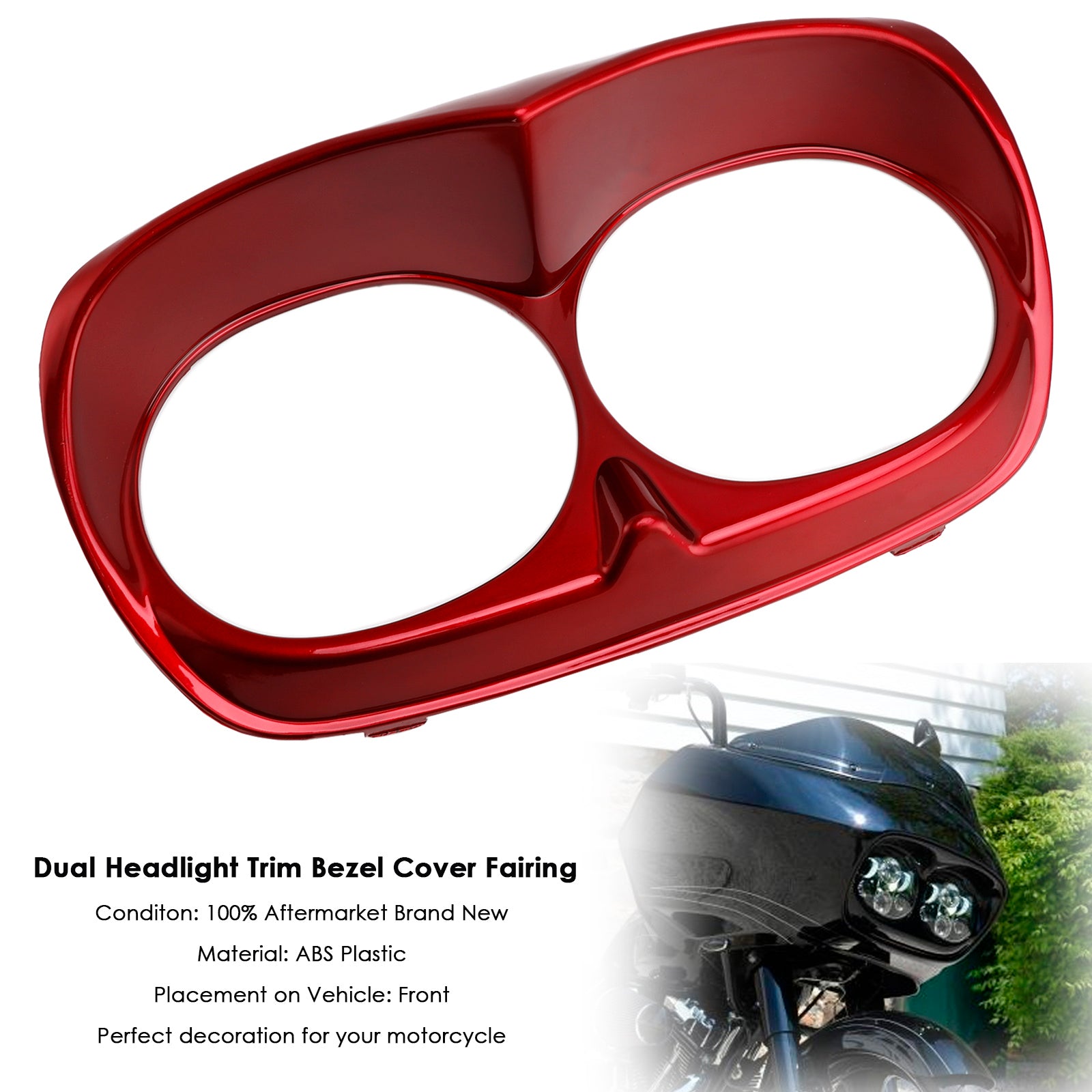 1998-2013 Road Glide Dual Headlight Trim Bezel Cover Fairing