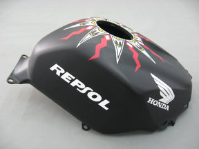 Amotopart 2005-2006 Honda CBR600RR Matte Black with Red Logos Fairing Kit