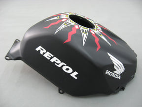 Amotopart 2005–2006 Honda CBR600RR Mattschwarz mit roten Logos Verkleidungsset