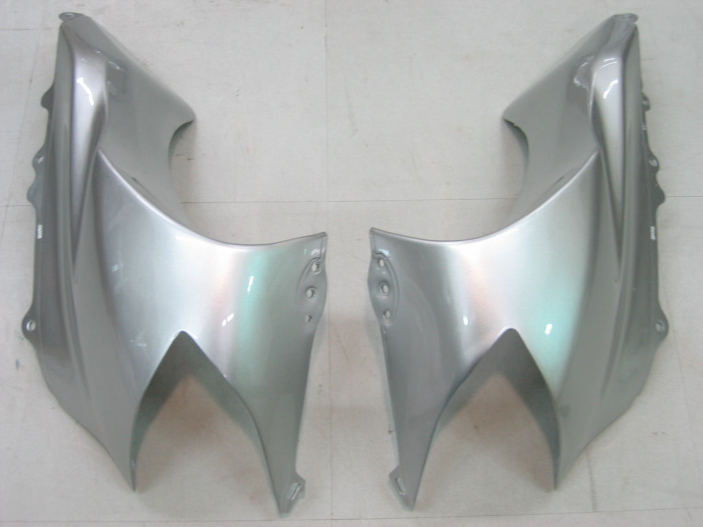 Amotopart 2004–2005 Kawasaki ZX10R Verkleidungsset in Silber und Schwarz