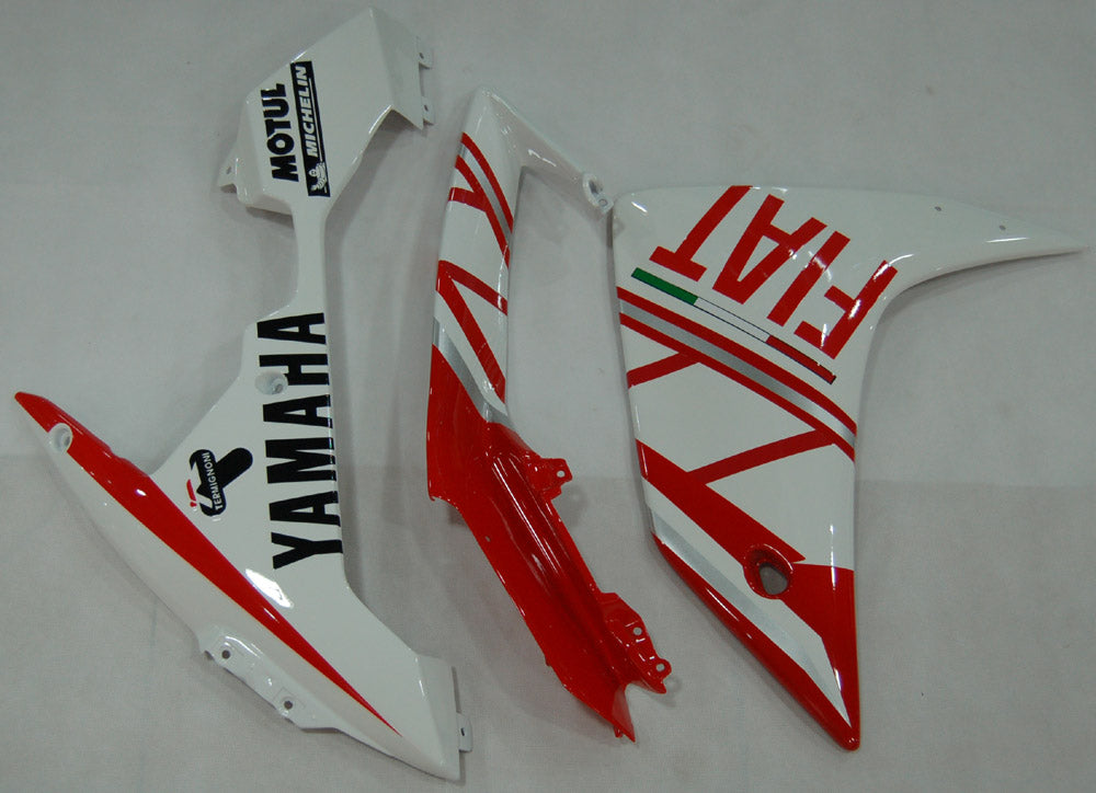 Amotopart 2007–2008 Yamaha YZF 1000 R1 Rot-Weiß Style1 Verkleidungsset