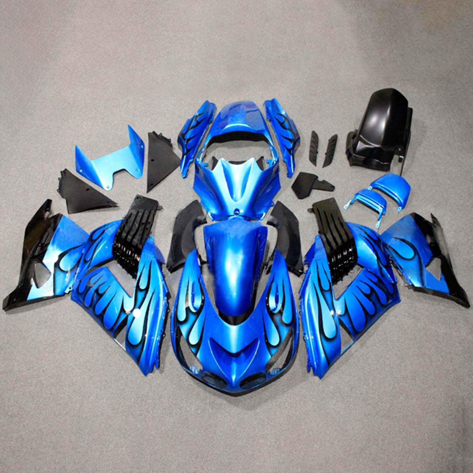 Amotopart 2006–2011 Kawasaki ZX14R Blue Style2 Verkleidungsset