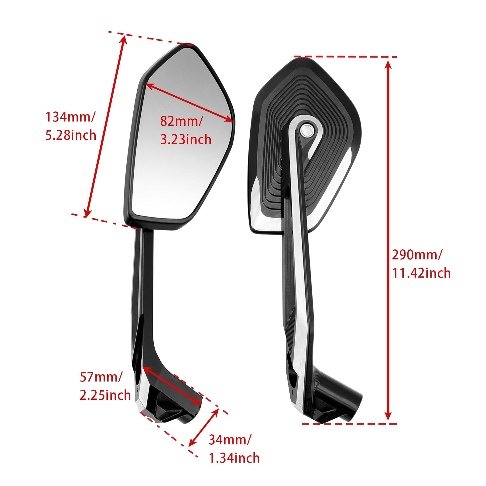 2018-2025 Bmw R1250r K53 R1250gs K50 R1250gsa K51 Milled Aluminum Mirrors