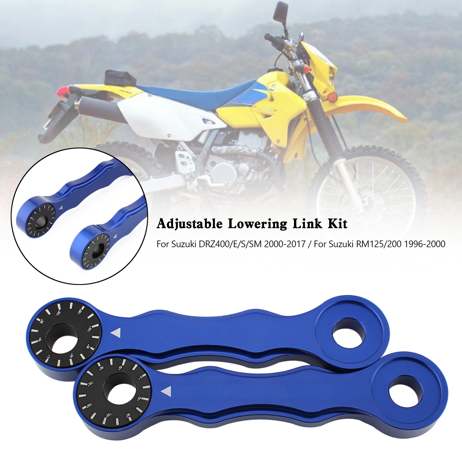 Adjustable Lowering Link Kit For Suzuki DRZ400/E/S/SM 00-17 RM125/200 96-00