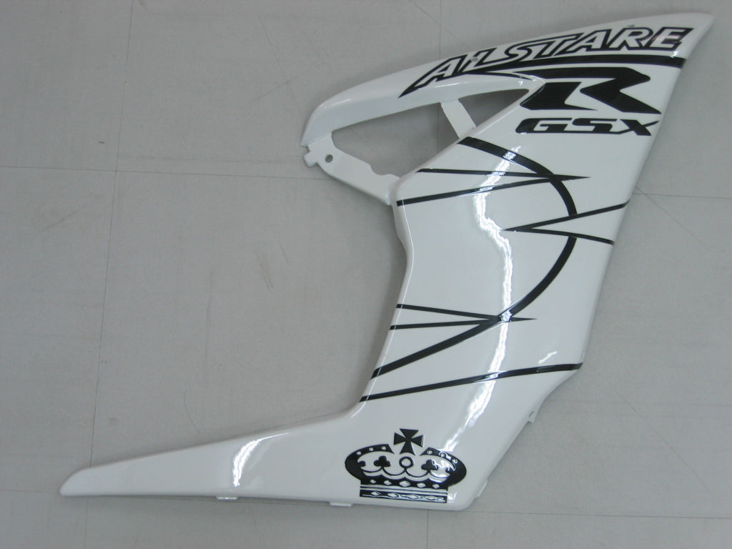 Amotopart 2005-2006 Suzuki GSXR1000 K5 White with Black Stripe Fairing Kit