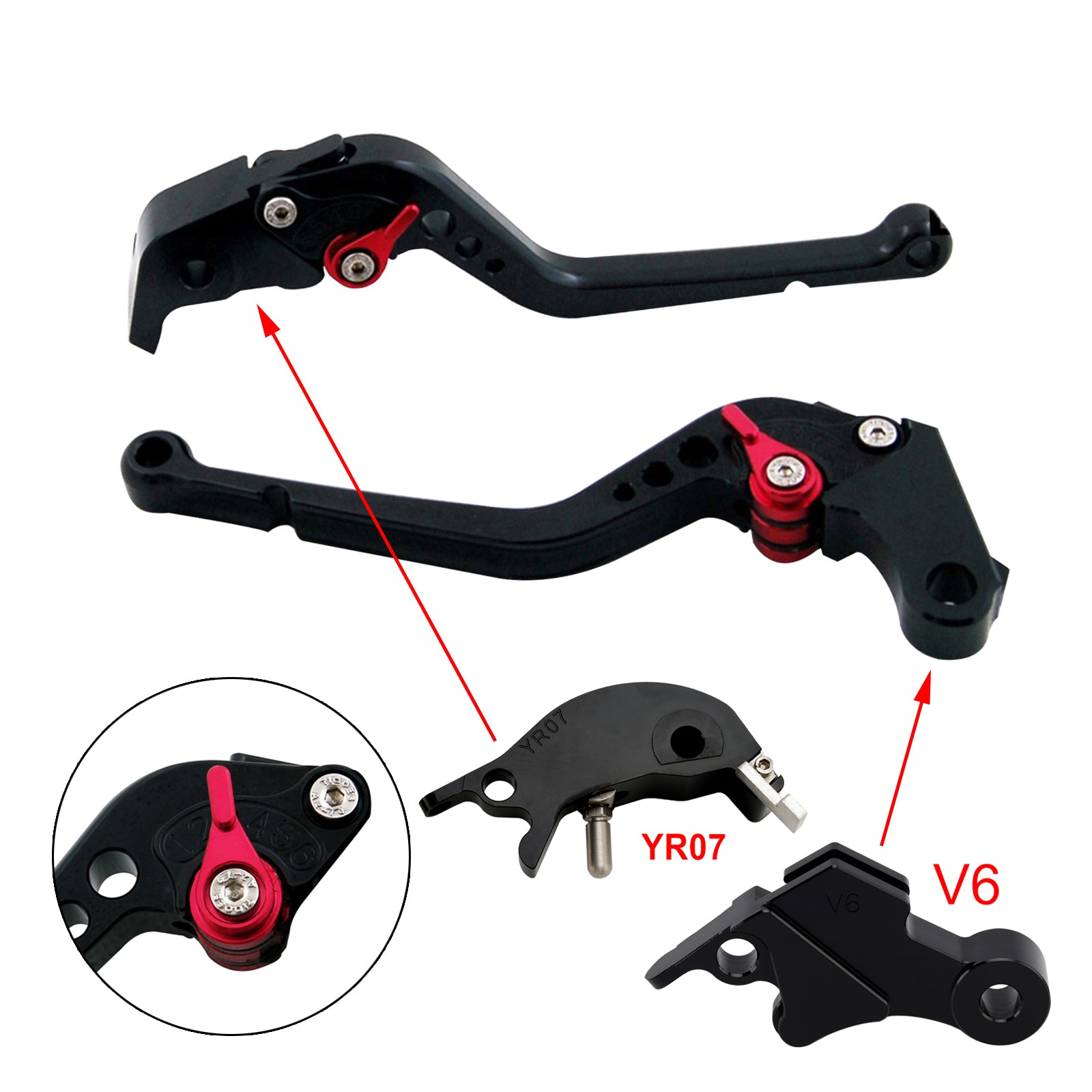 2024-2025 YAMAHA XSR900 XSR900GP MT-09 MT-09SP Langt koblingsbremsegreb