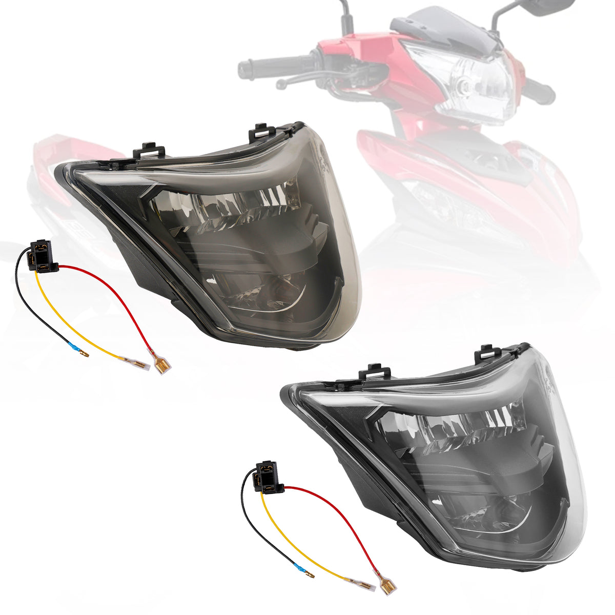 Frontscheinwerfer-Gitter-Scheinwerfer-LED-Schutz für Yamaha Lc135-V1 Lc135 V1 Smoke